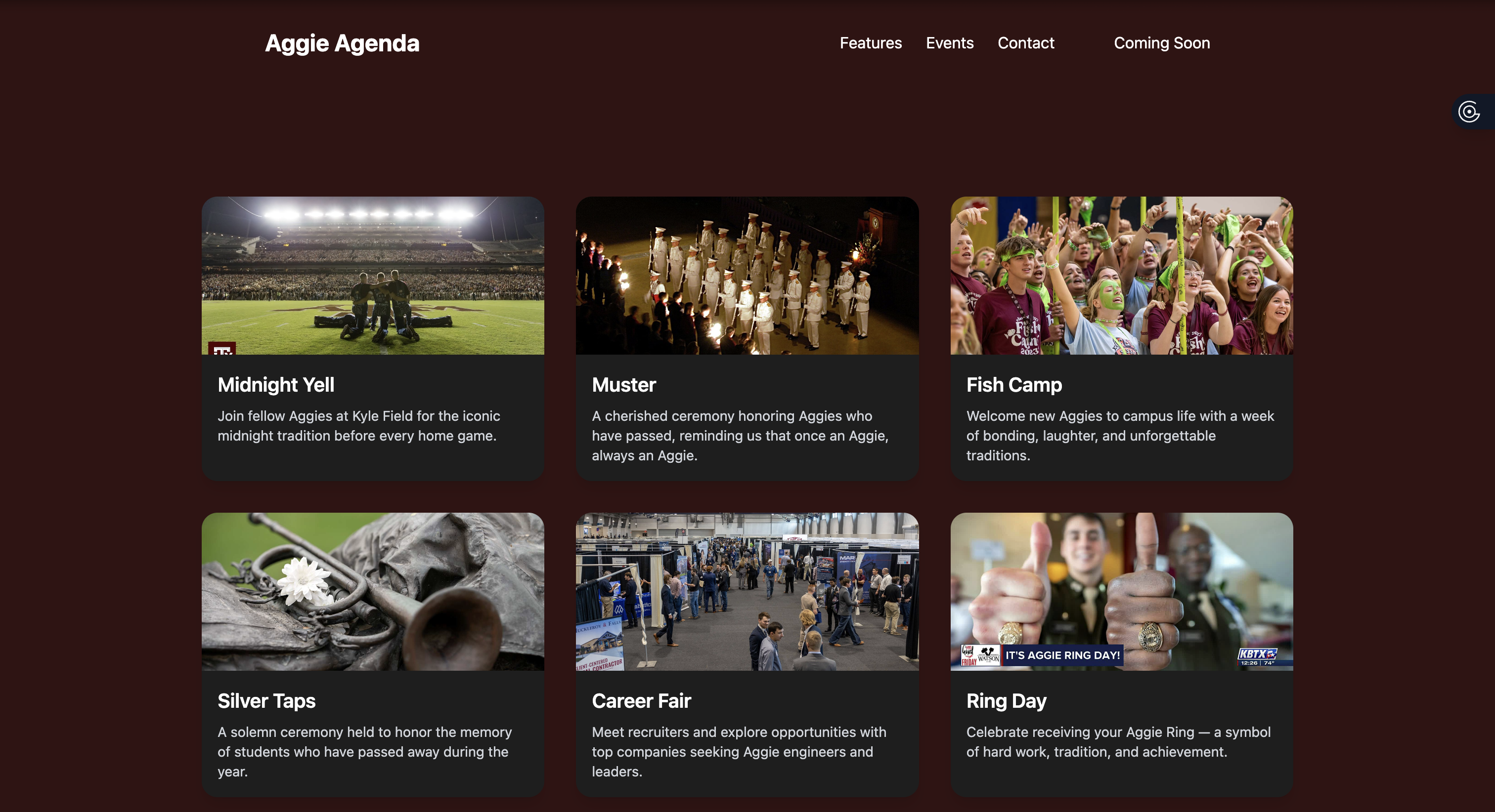 Aggie Agenda Dashboard
